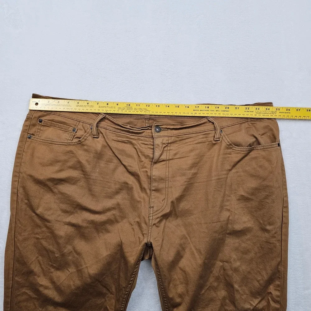 Levis 541‎ Athletic Taper Pants Mens 48x30 Brown Cotton Stretch Workwear Rugged